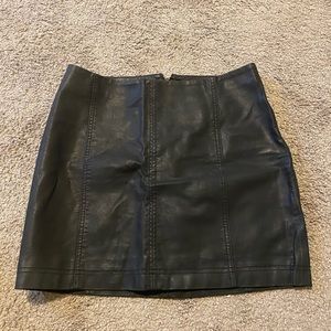 Free People Leather Skirt